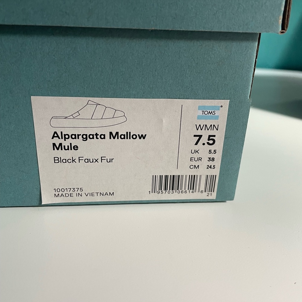 Toms black Faux fur slippers - Picture 5 of 5